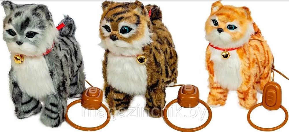 ПРОМО! Интерактивно Пухкаво ходещо Коте Куче на каишка с повод музикал