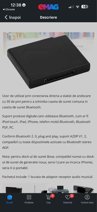 Adaptor audiu bluetooth 30 de pini nou