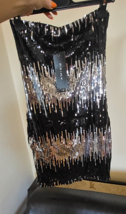 Rochie tub de club, mulata cu paiete