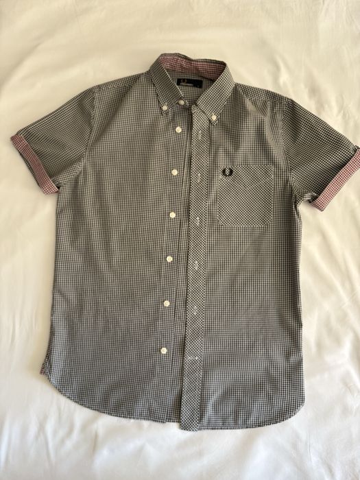 Fred Perry Оригинална мьжка риза с кьс рыкав размер S