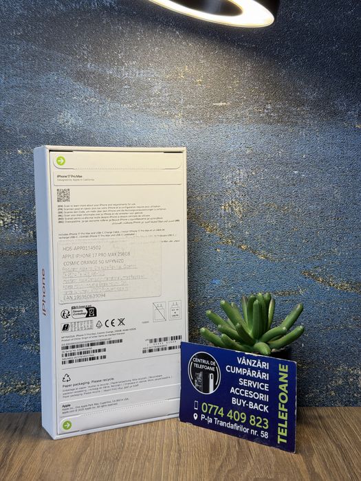 Iphone 17 pro max/256gb/2 Ani Garantie Centrul de Telefoane/rate