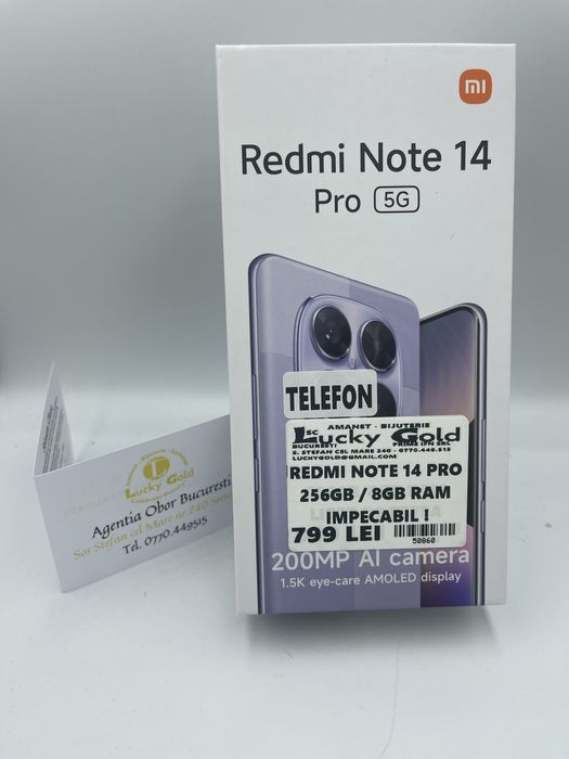 Redmi Note 14 Pro 256Gb/8Gb Ram GARANTIE/FACTURA #50860