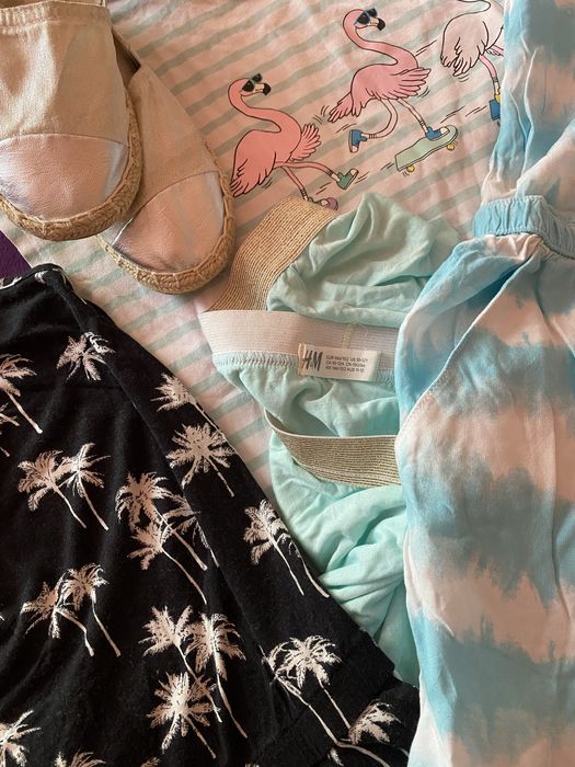 H&M голям лот- гащеризони, пола, тениски, еспадрили