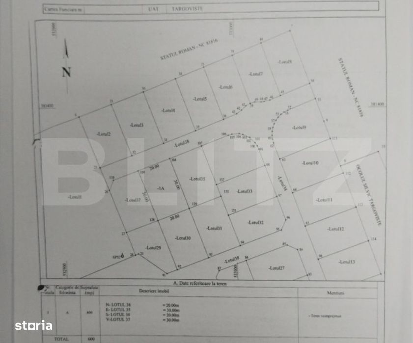 Ultimul lot Teren Intravilan 725 mp zona Lacul Priseaca