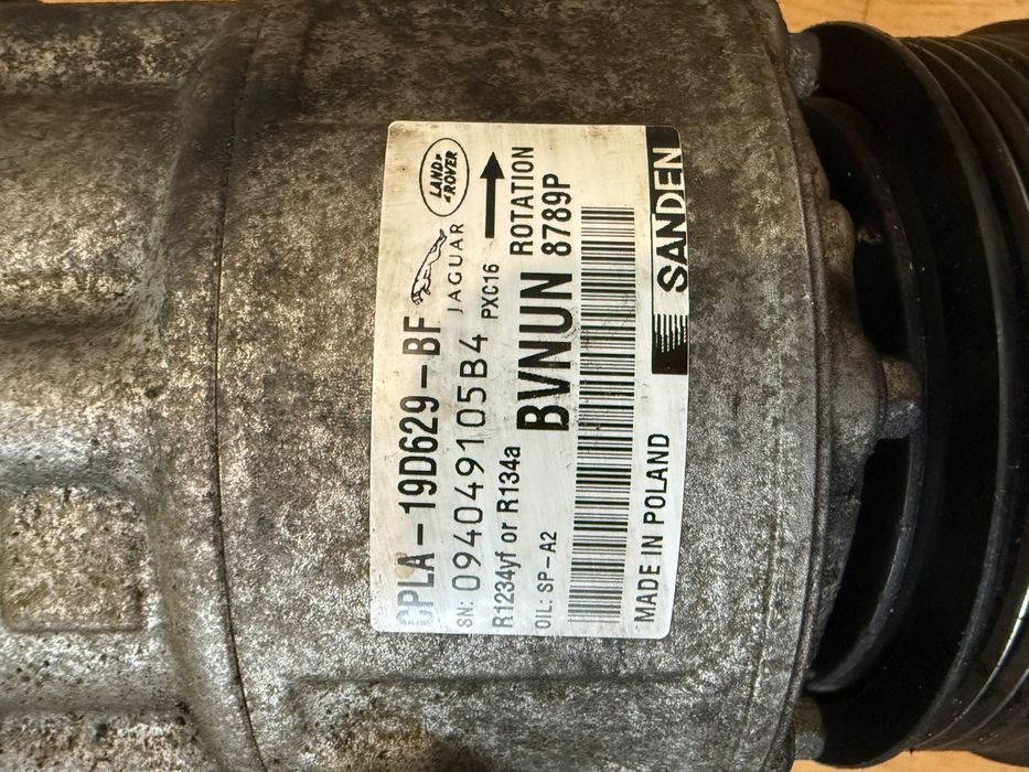 Compresor AC Jaguar / Land Rover OE CPLA‑19D629‑BF (Sanden 8789P) – plug‑and‑play, original clima climatizare