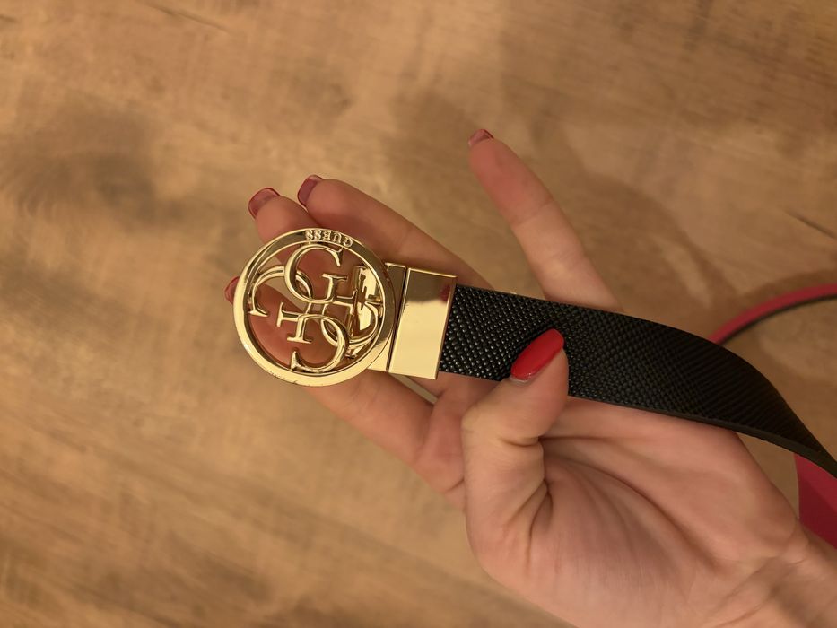 Колан Guess - два цвята розово и черно