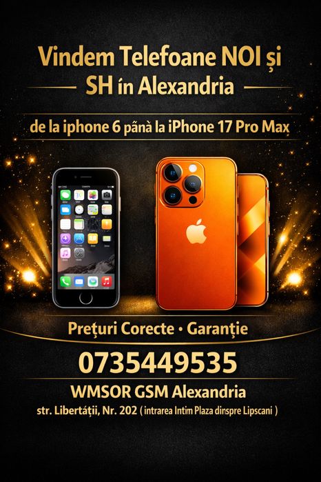 Telefoane NOI si SH Alexandria