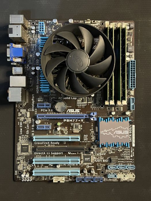 Материнская плата: ASUS P8H77-V + Куллер