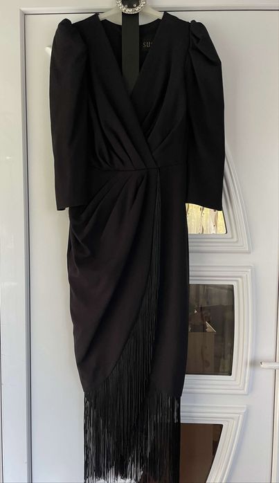 Rochie midi/ rochie ocazie/ rochie cu franjuri