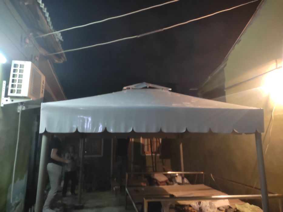 Tent, banner, brezent