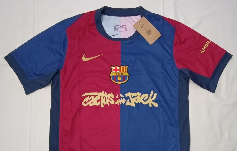 Nike FC Barcelona x Travis Scott Cactus Jack 2024/25 Jersey тениска S Найк Барселона фланелка футбол