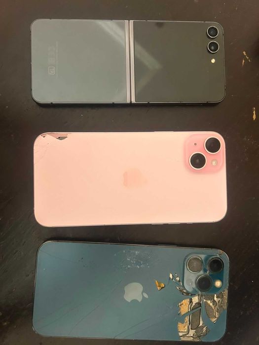 Iphone 15 + ,Iphone 12 pro max ,Samsung Z Flip 5