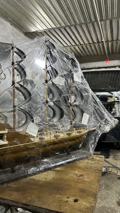 Кеме макеті сатылады Қолөнер қолдан жасалған