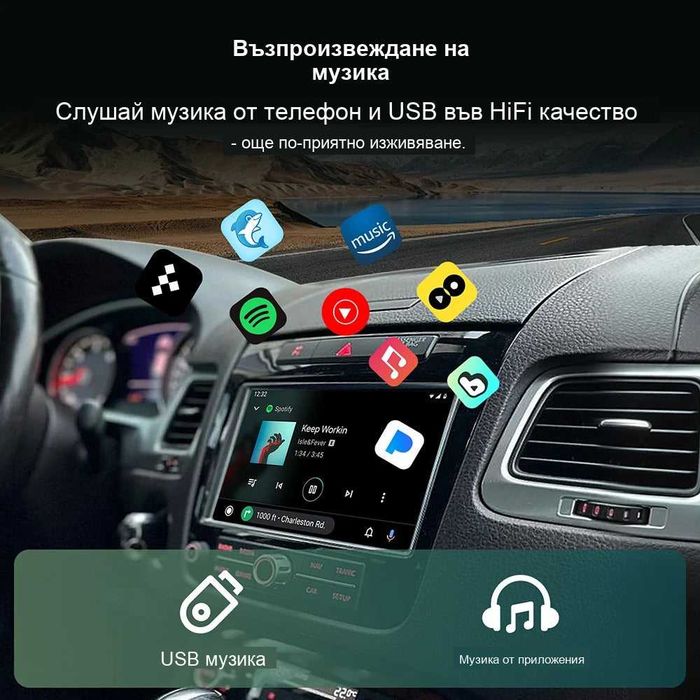 Безжичен Apple CarPlay / Android Auto за VW RNS510 RNS850 - Golf Passat Tiguan Touareg 2008-2018