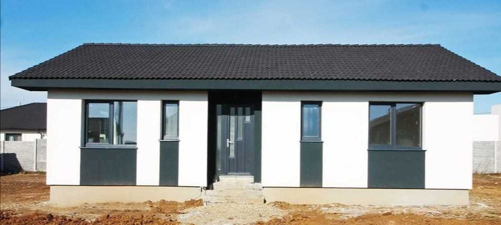 Vand casa modulara pe structurametalica tip modern la cheie, pret avantajos
