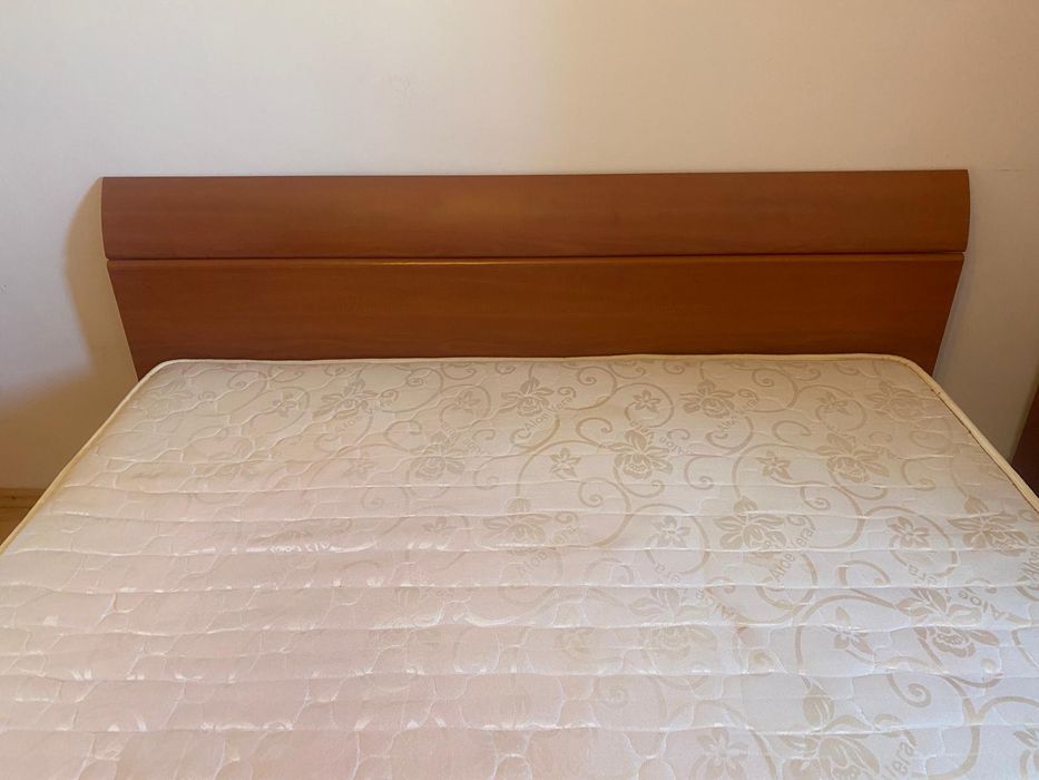 Pat Dublu de Centru cu Saltea 160x200 cm, Somieră Ergonomică