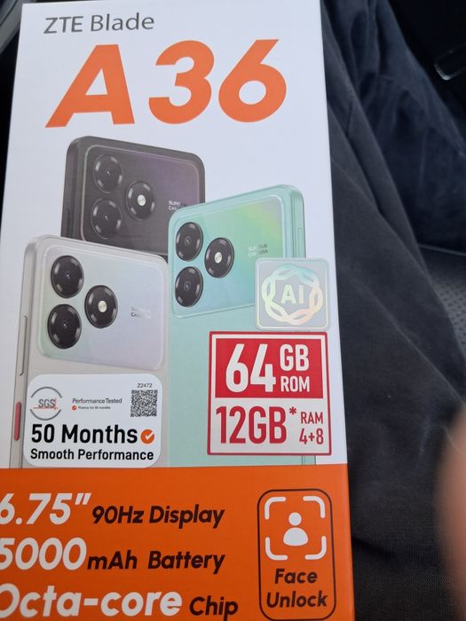 Продам новый смартфон ZTE A36