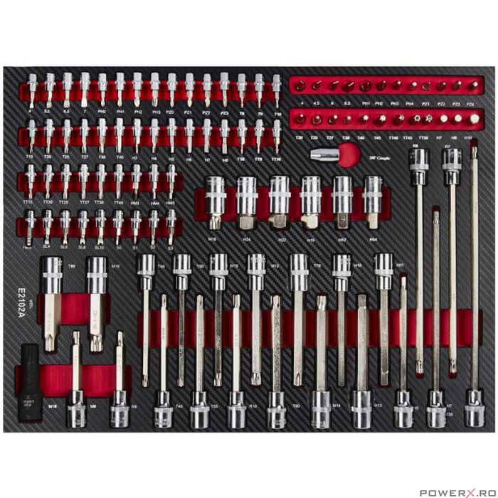 Dulap scule complet, pe roti, 7 sertare, 299 piese, Kraft