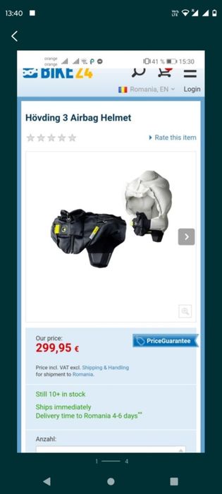 Cască airbag pentru cicliști