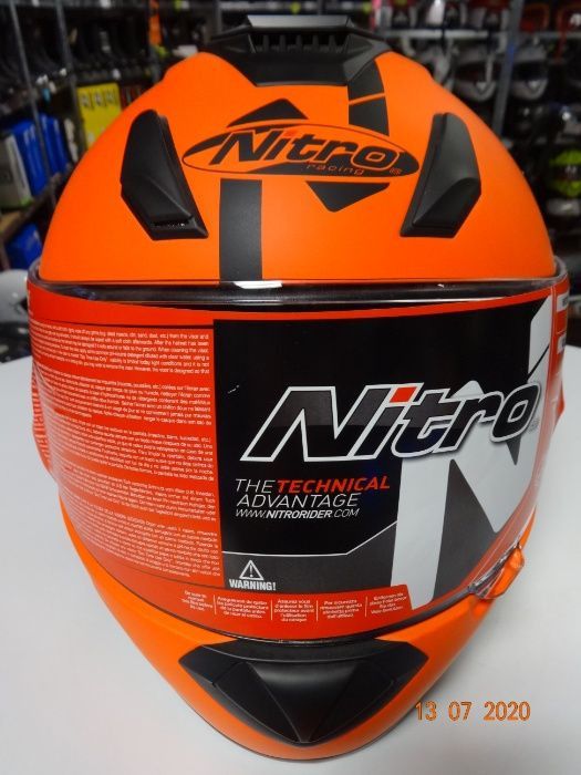 ШОК ЦЕНА! Каска nitro n3100 satin orange нова мото xs s m l ПРОМО!