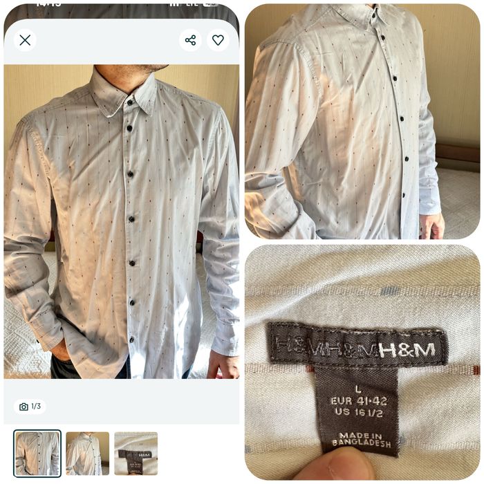 Мужские рубашки разные M, L-XL