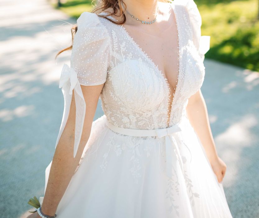 Rochie de mireasă unicat, stil A-Line, mărimea 36-38 / S-M
