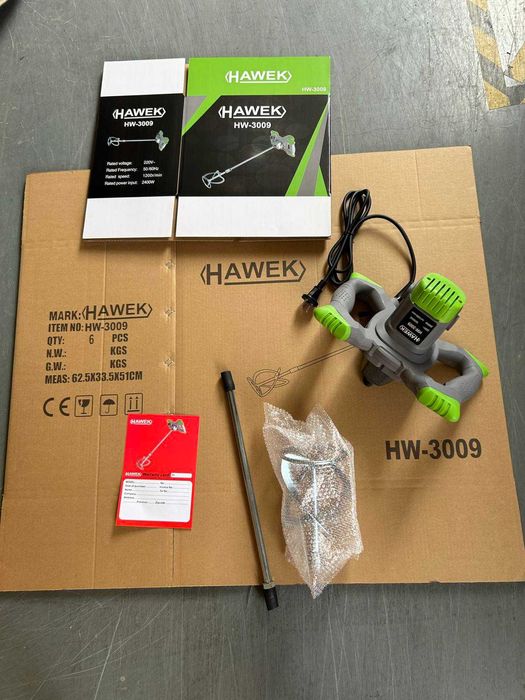 ТОП ОБЯВА Строителен миксер бъркалка за бетон HAWEK 2400W