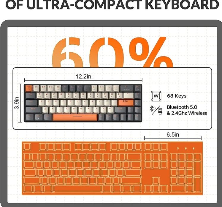 Механическая, игровая клавиатура k68