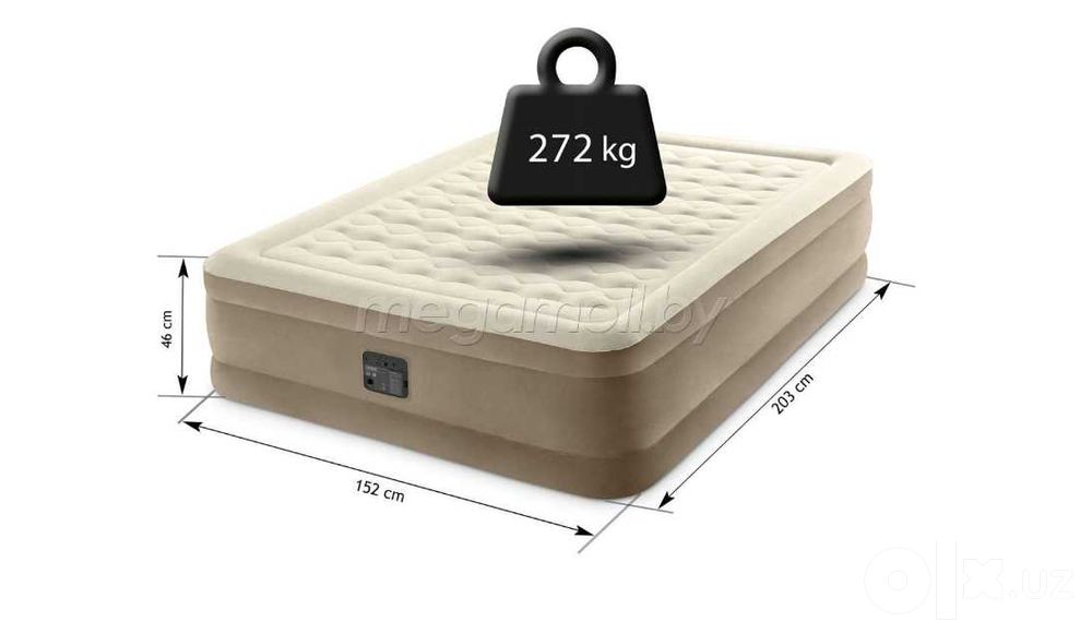 Intex 64428 Кровать надувной-203х152х46 см Доставка бесплатно