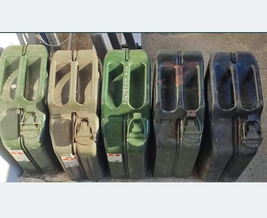 Canistra bună metalica 20L Army și lada muniție vechi armată