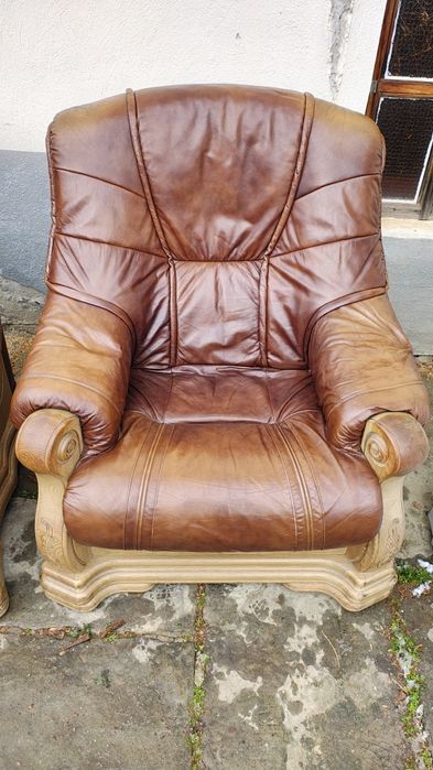 Кожени фотьойли от масивно дърво