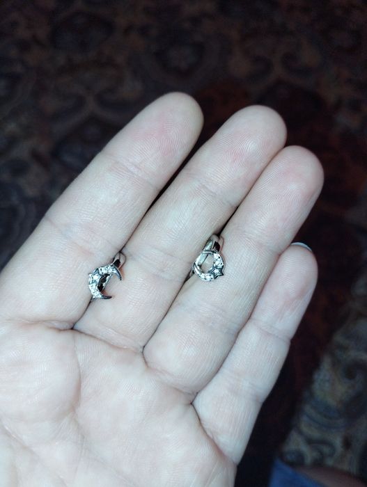 Серьги серебряные детские