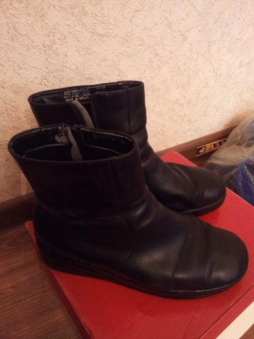Импортные полусапожки из натуральной кожи, пр-во Бразилия.Разм 39-40