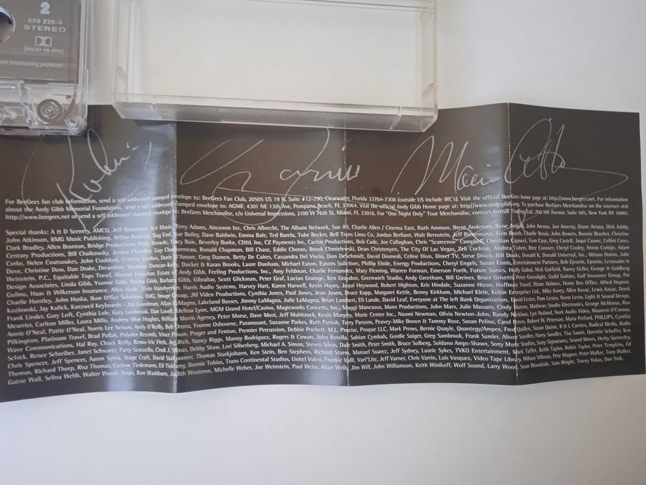 Bee Gees ‎– One Night Only - оригинална аудио касета