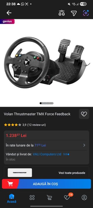 Thrustmaster tmx volan gaming pc/xbox