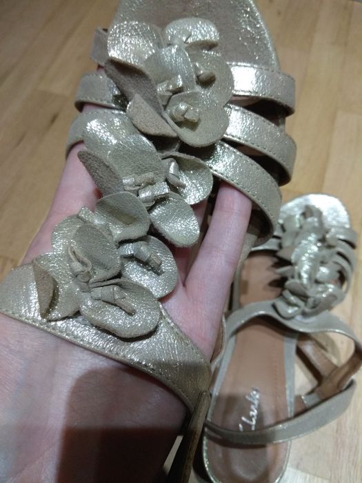 Сандали естествена кожа Clarks/ Кларкс 37-38#