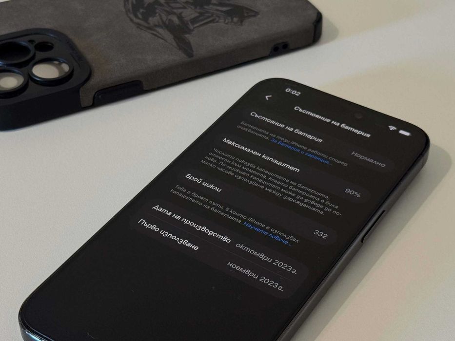 Бартер! iPhone 15 Pro Max Blue Titanium (Син) 90% Батерия