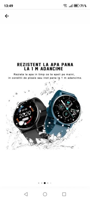 Ceas smartwatch si bratara fitness, GO4FIT®, model GF03