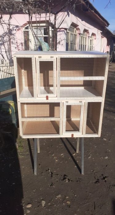 Cușcă dubla pentru împerechat porumbei 
Lungime 80 cm