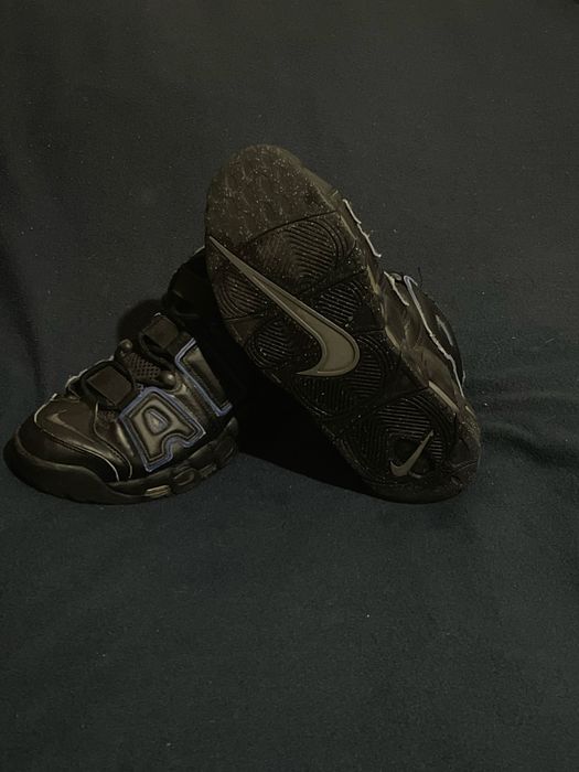 Adidasi Nike Air More Uptempo Black Royal, Negru-Albastru,42.5