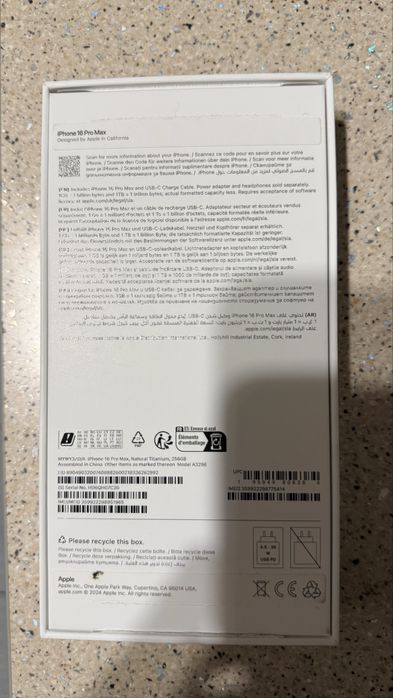 Iphone 16 pro max  ca nou 256 gb Natural Titanium!