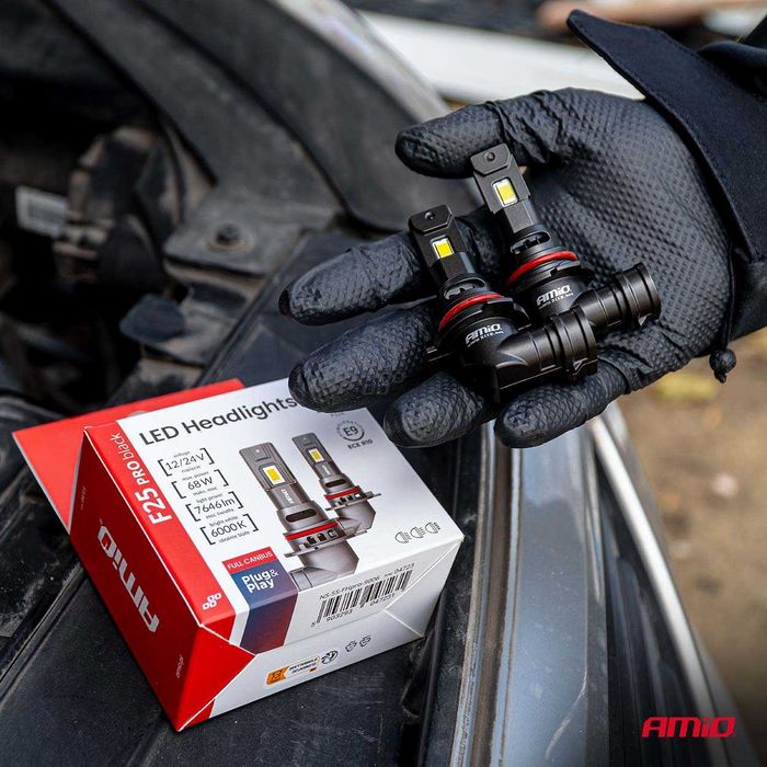 LED Диодни крушки за кола F25 PRO BLACK HB4 68W 12/24V FULL CANBUS