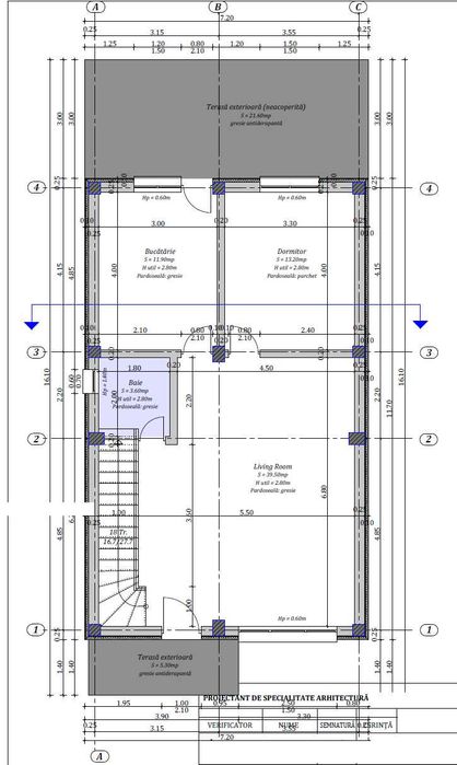Casa P+1E - Cumpăna 164mp + terasa - predare alb