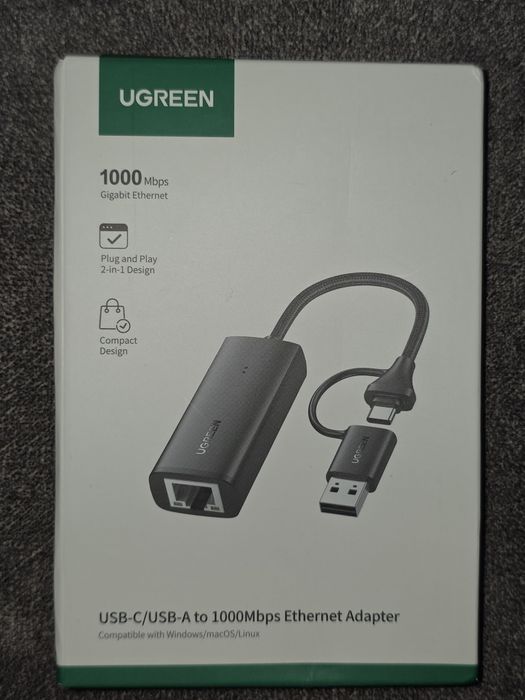 UGREEN Ethernet Adapter RJ45 Сетевой адаптер