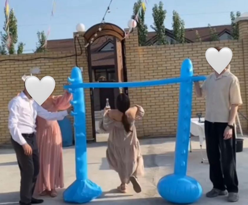 Большая надувная игра лимбо на киндер