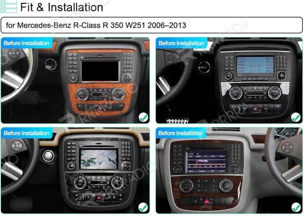 Мултимедия за Mercedes R R300 R350 W251 Навигация двоен дин Android R