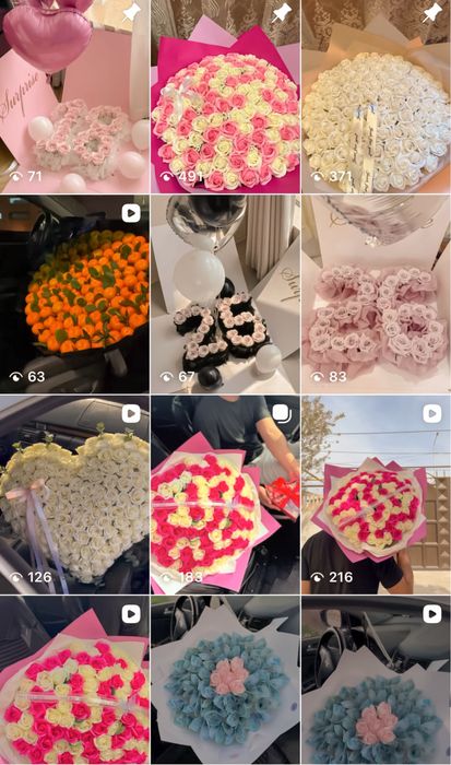 Цветы цифра Мыльные розы