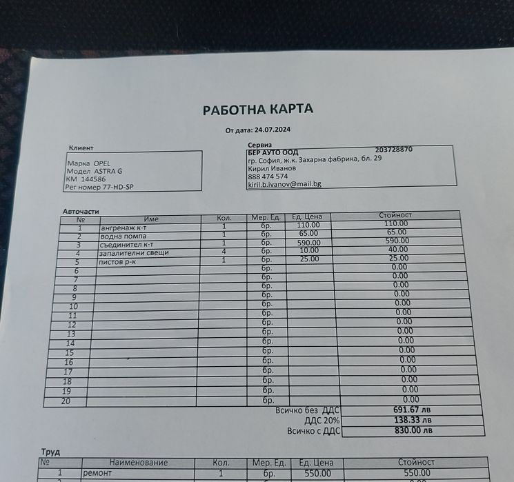 Опел Астра Г / Opel Astra G НА ЧАСТИ