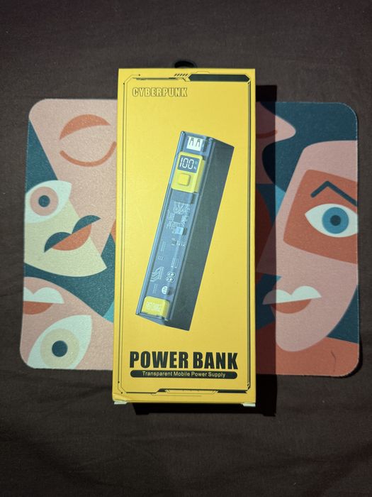 Baterie externă Cyberpunk 20000mAh Power Bank USB-C - Nouă