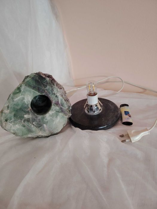 Lampa mare de Fluorina, decor, cristaloterapie, purificare energetica